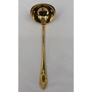 Solingen 18/10 23/24K Hartvergoldet Crown  Collection Germany Gold Plated Ladle